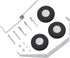 1 Set Aluminum Landing Gear Wheel Kit DIY Parts for RC Plane Jet, Cessna 182 Replacement