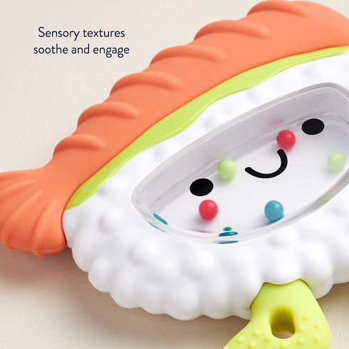 Itzy Ritzy Silicone Rattle Teether BPA-Free Silicone Teether with Rattle for Babies & Toddlers Features a Gentle Rattle