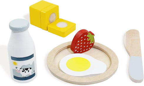 Playset 11 PairPear Pop up Toaster Play Kitchen - Wooden Toy Food Accessories for Kids