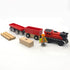 DSHMIXIA Set 3 4 5 Battery Operated Cargo Train for Wooden Train Track Toys for Toddlers Year Old Boys Kids Magnetic