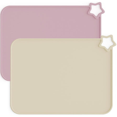 Moonkie Silicone Placemats for Baby & Kid, Stain-Proof Non-Slip Toddler Food Mats