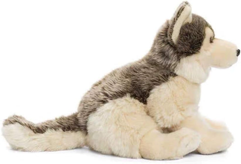 Little Silver Grey Wolf Plush Beanbag Stuffed Animal Toy