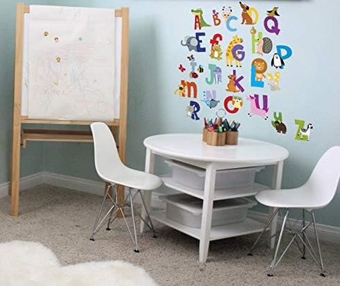 ABC Wall Decals - Alphabet Educational Animal Stickers for Classroom Decor - Playroom Decals for Kids
