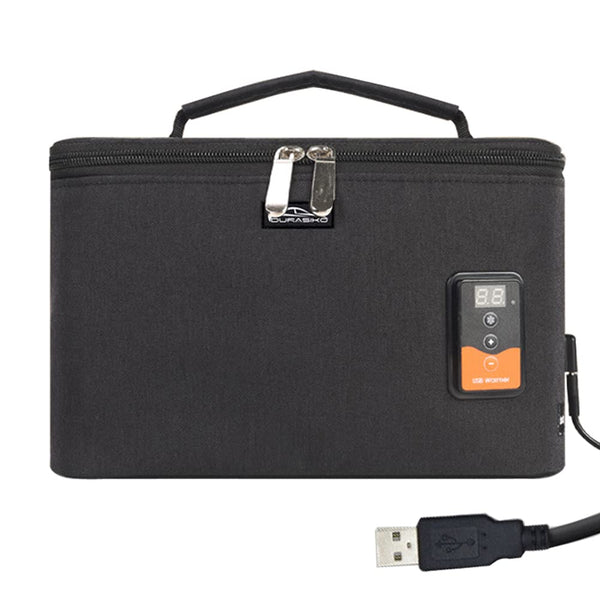 DURASIKO Portable USB Car Baby Bottle Warmer with Digital Display Screen,5V/20W Constant Temperature
