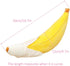 Banana Plush Pillow, Soft Food Plushie Hugging Pillow, Gift for Birthday, Valentine, Christmas (19.6 inches)