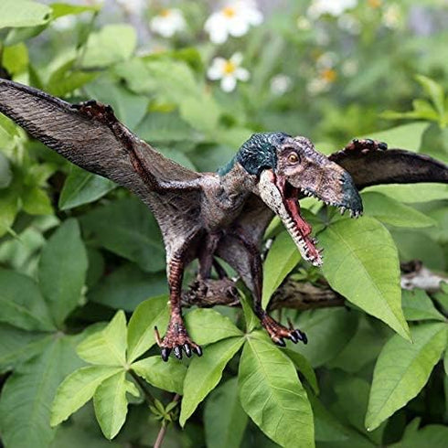 Gemini&Genius 3pcs Pterodactyl Action Figures, Realistic Flying Dinosaur Pteranodon Dino Toys Cake Toppers Set for Kids
