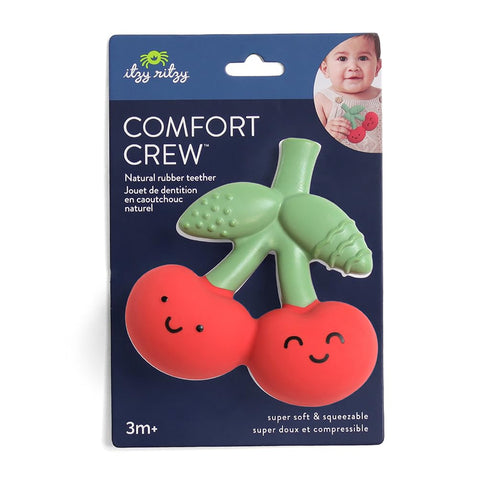 Itzy Ritzy Natural Rubber Teether BPA-Free Soft & Durable Infant Teething Toy, Easy for Little Hands to Grab & Squeeze
