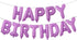 Aluminum Foil Happy Birthday Balloons Banner for Birthday Party Decorations and Supplies (Purple)