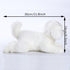 12" CU-MATE Plush Maltese Dog Toys, Simulation-Realistic & Lifelike Soft Stuffed Animal Dog, Handmade Lying Stuffed Dog