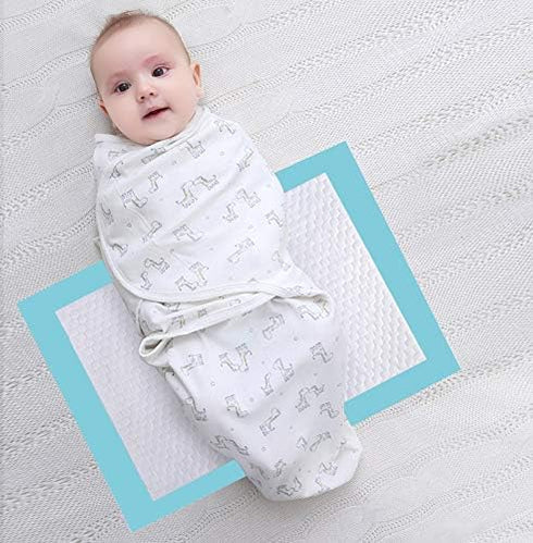 100 Count 13X18 inch- Organic Cotton Baby Disposable Changing Pad, Ultra Absorbent & Waterproof Super Soft, Quilted