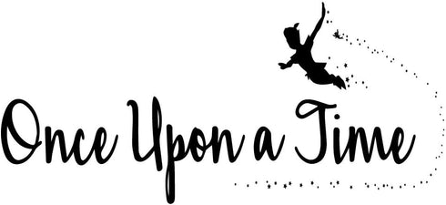 Once Upon a Time Nursery Wall Quotes Decals - Vinyl Lettering for Kids Room Decoration Graphic Art Letters