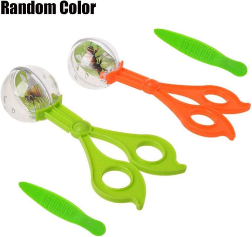 Green Catcher Plastic Outdoor Clamp with Tweezer for Insect Bug Scissors, Gifts for Sports and Outdoor Play