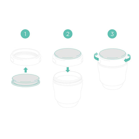 Olababy 4 Piece Milk Storage Feeding Discs for Easy Feeding
