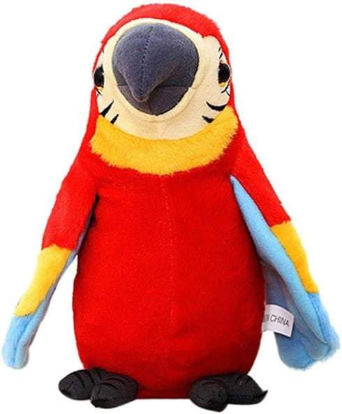 Talking Macaw Parrot Plush Toy - Repeat What You Say, Electronic Record Animated Bird for Kids, Boys, Girls Christmas