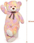 Tezituor 52'' Big Teddy Bear, Giant Stuffed Animal Plush, Rainbow Yellow Soft Gifts for Valentine, Christmas, Birthday