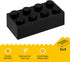 Classic Building Bricks, 100 Piece 2x4 Building Blocks, STEM Creative Toys Compatible with All Major Brands (Black)