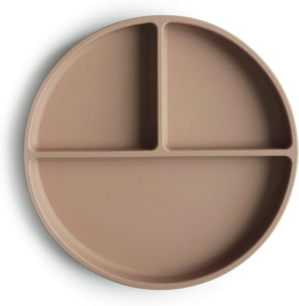 mushie Silicone Suction Plate - BPA-Free Non-Slip Design (Natural)