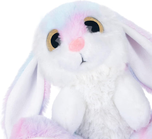 My OLi Bunny Rabbit Stuffed Animal - 8.5" Plush Bunny with Floppy Ears, Easter Gift for Girls Boys Kids, Rainbow