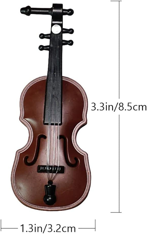 BESTOYARD 20 Sets Miniature Violin, Tiny Musical Instrument Model for Dollhouse Crafts