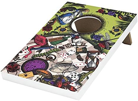 Professor PUZZLE Down The Rabbit Hole - Alice in Wonderland Themed Corn Hole Game