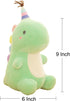 Cute Dinosaur Stuffed Animal Plush Toy, Soft Dino Plushies for Kids, Plush Doll Gifts for Boys and Girls (Green, 9 Inch)