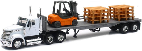 NewRay New-Ray 16643 1: 43 Long Haul Trucker - International Lonestar Flatbed with