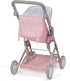 18" 3+ JC Toys - Berenguer Boutique | Fashionable Stroller with Canopy and Storage | Simple Folding |Pink Floral