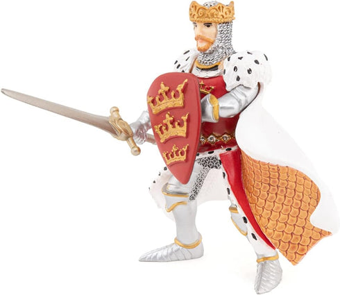 Papo 39950 - Hand-Painted Medieval Fantasy Red King Arthur Figurine - Collectible for Boys and Girls 3 Years Old