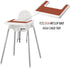 High Chair Placemat for IKEA Antilop Baby High Chair, Silicone Placemats, High Chair Tray Finger Foods Placemat
