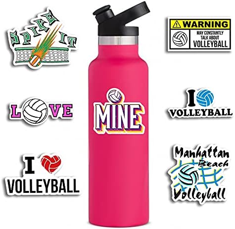 Volleyball Stickers, 100PCS Motivational Water Bottle Stickers for Kids, Vinyl Waterproof for Anywhere You Need