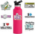 Volleyball Stickers, 100PCS Motivational Water Bottle Stickers for Kids, Vinyl Waterproof for Anywhere You Need