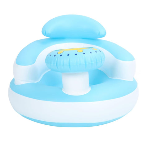 Generic Baby Inflatable Seat Comfortable Folding Toddler Bath Chair PVC Baby Seat for Pool Bathtub Infant Support Sofa