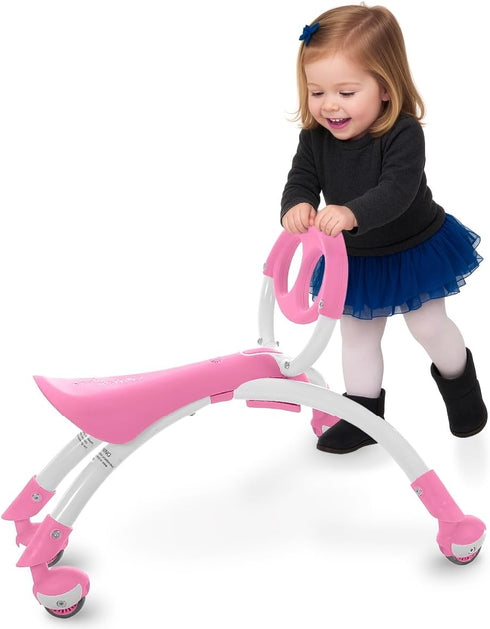 9 3 YBIKE Pewi Walking Ride On Toy - From Baby Walker to Toddler Ride On for Ages Months to Years Old