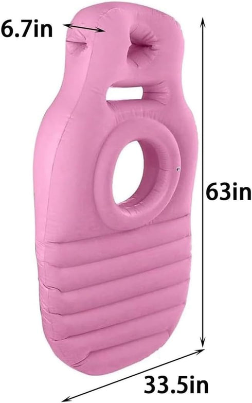 Inflatable Full Body Pregnancy Pillow with Belly Hole for Comfort, Maternity Airbed for Sleeping and Prone Support