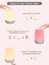 3 200H Night Light for Kids & Nursery - Rechargeable Touch Lamp, Portable Nursing Lamp with Soft & Warm Light