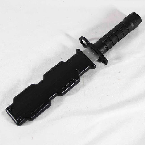 Harmless Fake Knife Toy for Kids - 10 Inch Safe Black Knife with Scabbard for Halloween Party