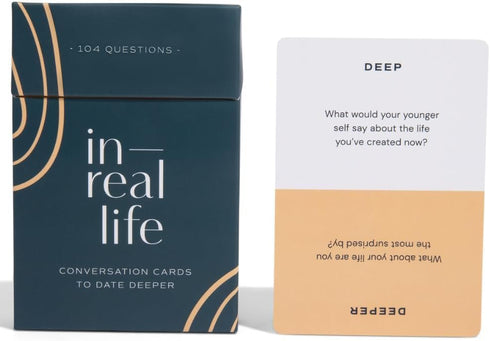 In Real Life Conversation Cards for Couples - Dating Games to Date Deeper - Relationship Card Game for New Couples