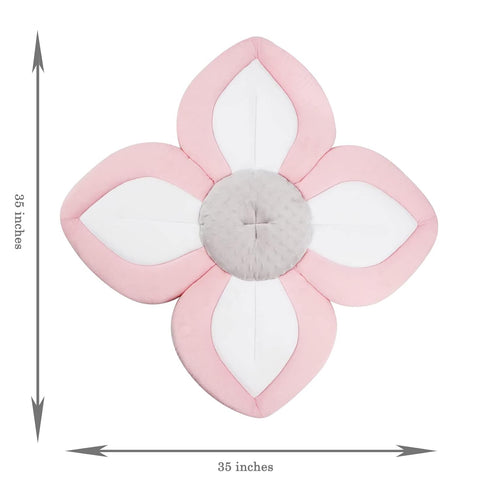 PandaEar Baby Bath Pad for Infant Newborn, Soft Flower Petals for Sink Bathtub Essentials (Pink)