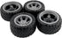 URIMPAVIDO 4PCS 60mm Toy Car Wheel Toy Car Rubber Tire Wheels with Shaft Round Rod Axles for RC Car Truck Robot DIY