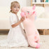 32inch Cute Giant Pink Unicorn Plush, Jumbo Soft Body Pillow Pet, Large Rainbow Unicorn Stuffed Animals Toy, Big Doll