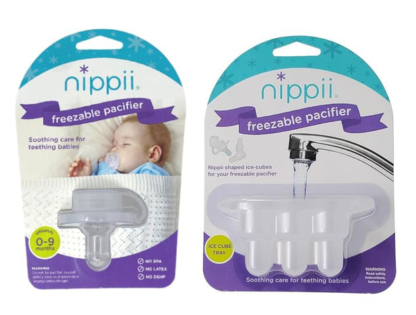 Original Freezable Teether Pacifier Bundle, BPA Free Silicone for Boy and Girl Babies 0-9 Months