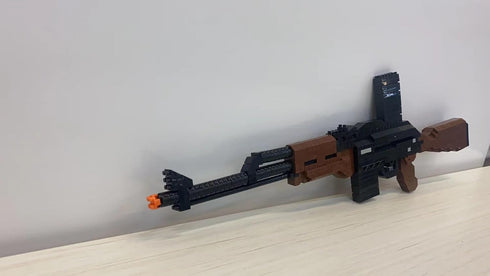 Set 630 Bricks,1:3 AK-47 Building Blocks Gun PCS Mini Model Gun, DIY Assembling Guns Building Toys for Boys Kids