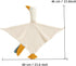 Baby Loveys Security Blankets, Soft Cotton Muslin Cuddly Lovies for Infants Unisex Boy Girls, Cuddle Goose White