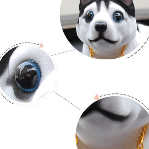 BESPORTBLE Car Decorations Playset with Bobbleheads Puppy Figurine, Shaking Head Dog Auto Interior Decor for Vehicle