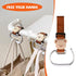Vantico 2 Pack Cute Stroller Hooks for Hanging Diaper Bags, Universal Leather Stroller Clips with Bear Design, Non-Slip