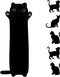 Long Black Cat Plush Body Pillow - 35.43'' Kawaii Black Cat Plush Kitten Sleeping Pillow Gift for Kids Girlfriend