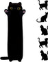 Long Black Cat Plush Body Pillow - 35.43'' Kawaii Black Cat Plush Kitten Sleeping Pillow Gift for Kids Girlfriend