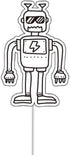 24pcs Science Theme Paper Cupcake Toppers, Mad Science Cake Decorations for Kids Astronomy Biology Chemistry Birthday