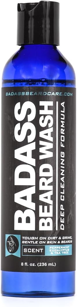 Badass Beard Care Beard Wash for Men, 8oz, Keeps Beard Fresh, Clean, and Hydrated