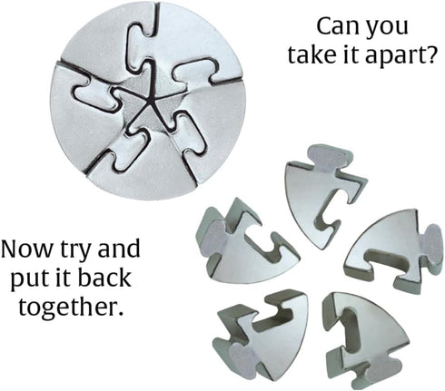 BePuzzled Spiral Hanayama Metal Brainteaser Puzzle, Mensa Rated Level 5, Ages 12 and Up
